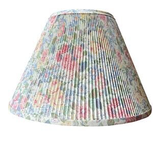 Vintage Laura Ashley Pleated Floral Lampshade Chintz Cottagecore Boho 14" Base